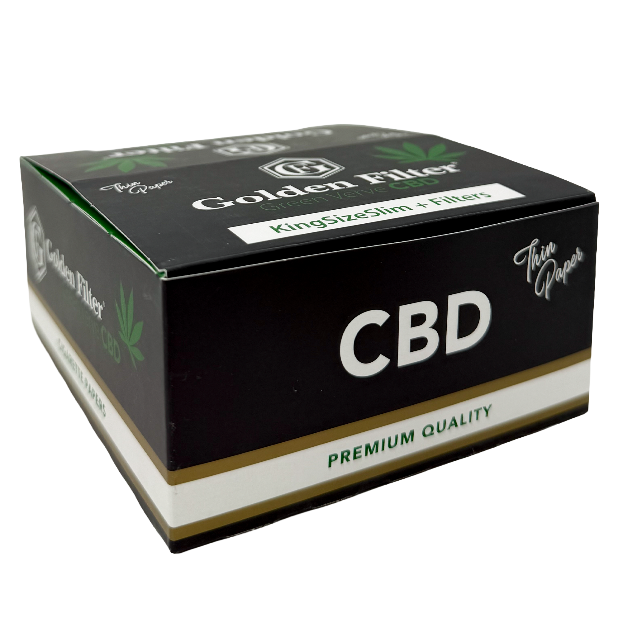 GOLDEN FILTER CBD King Size Slim + Tips