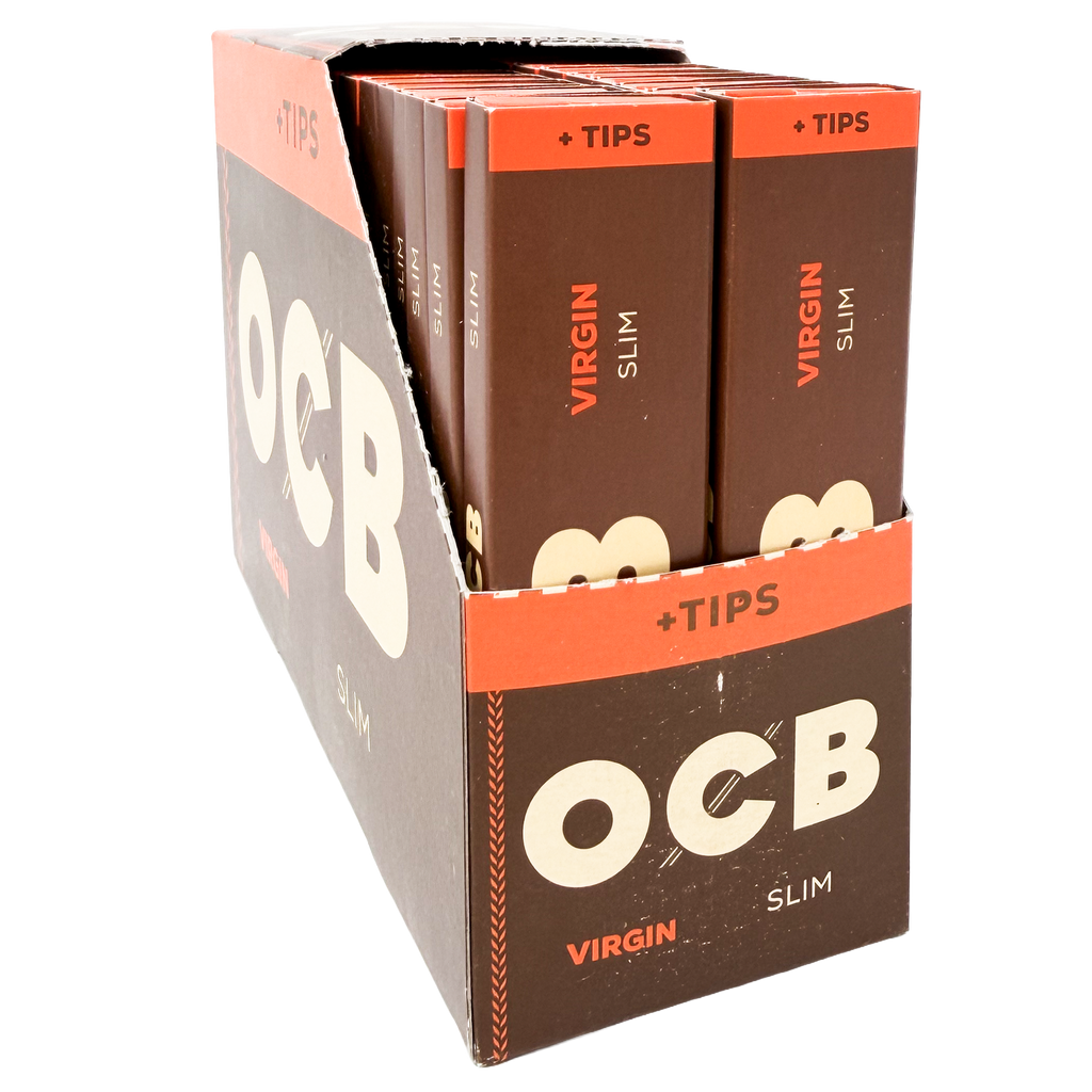 OCB Virgin Unbleached Slim + Tips