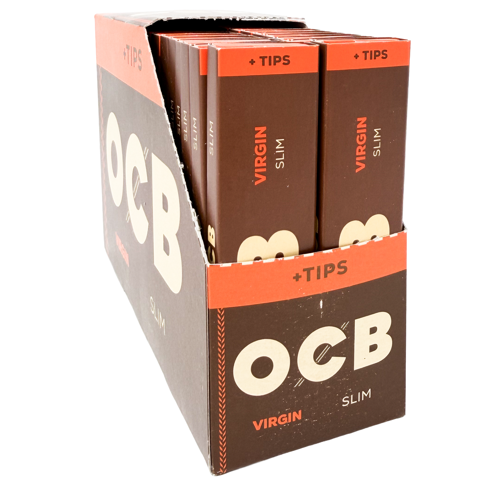 OCB Virgin Unbleached Slim + Tips