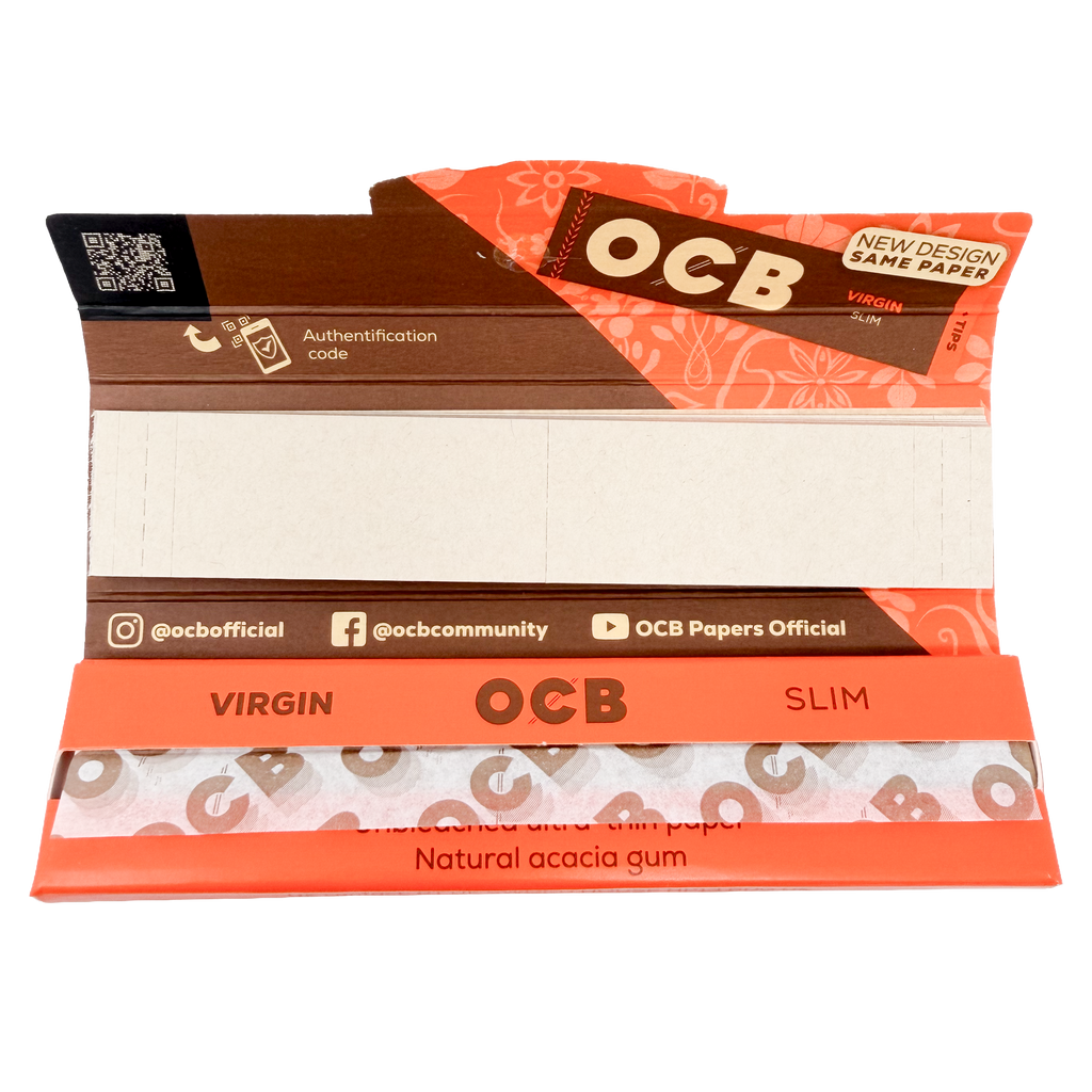OCB Virgin Unbleached Slim + Tips