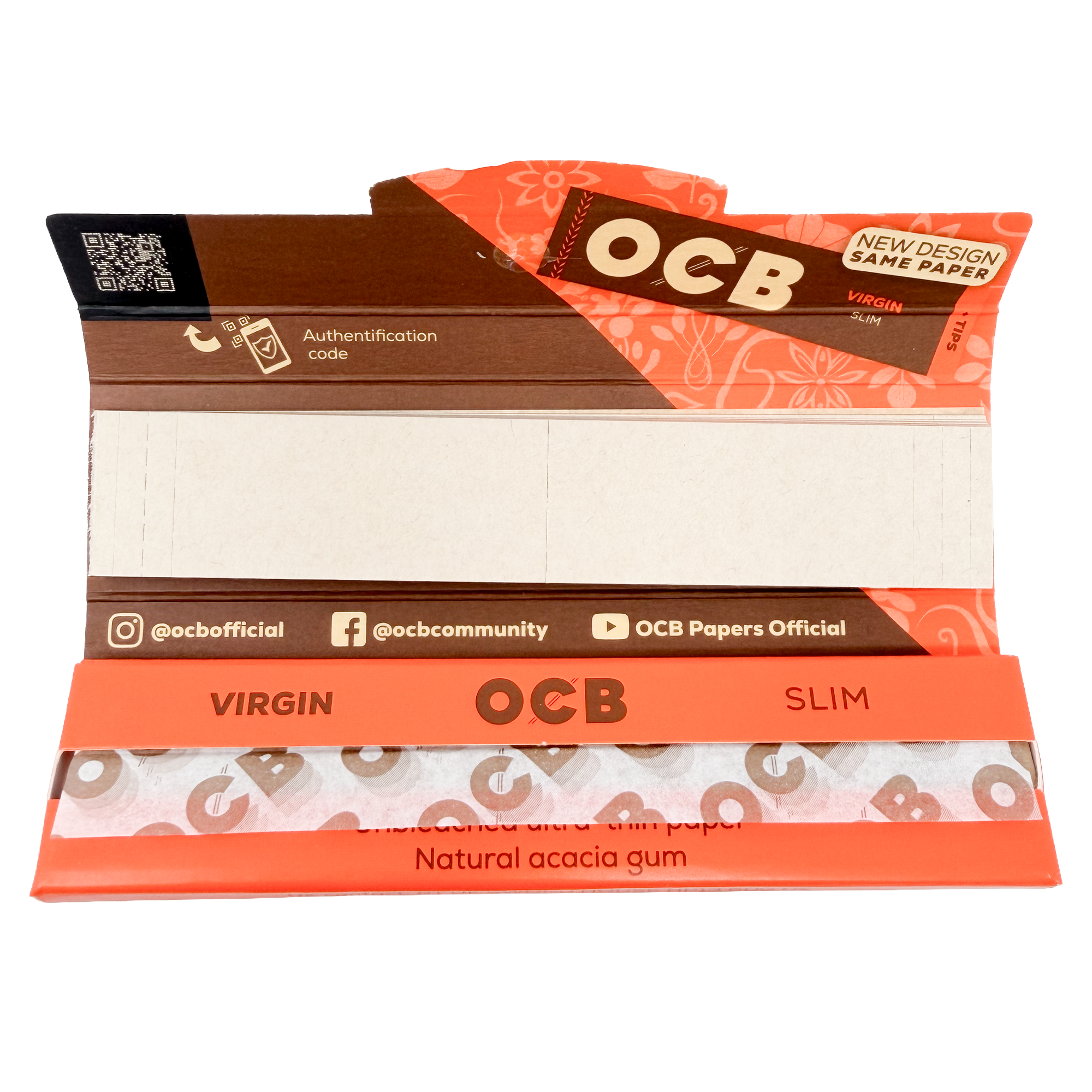 OCB Virgin Unbleached Slim + Tips