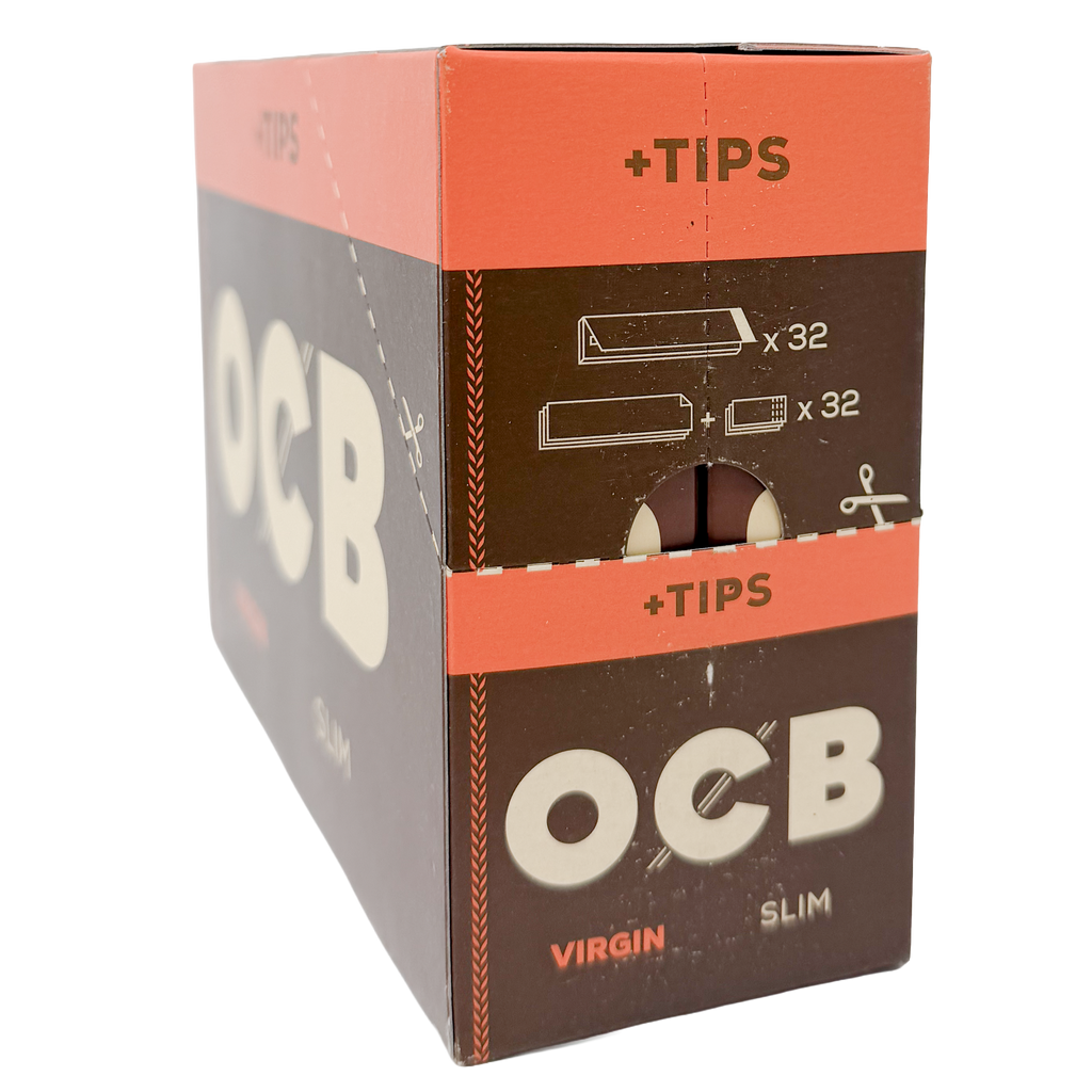 OCB Virgin Unbleached Slim + Tips