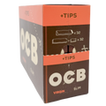 OCB Virgin Unbleached Slim + Tips